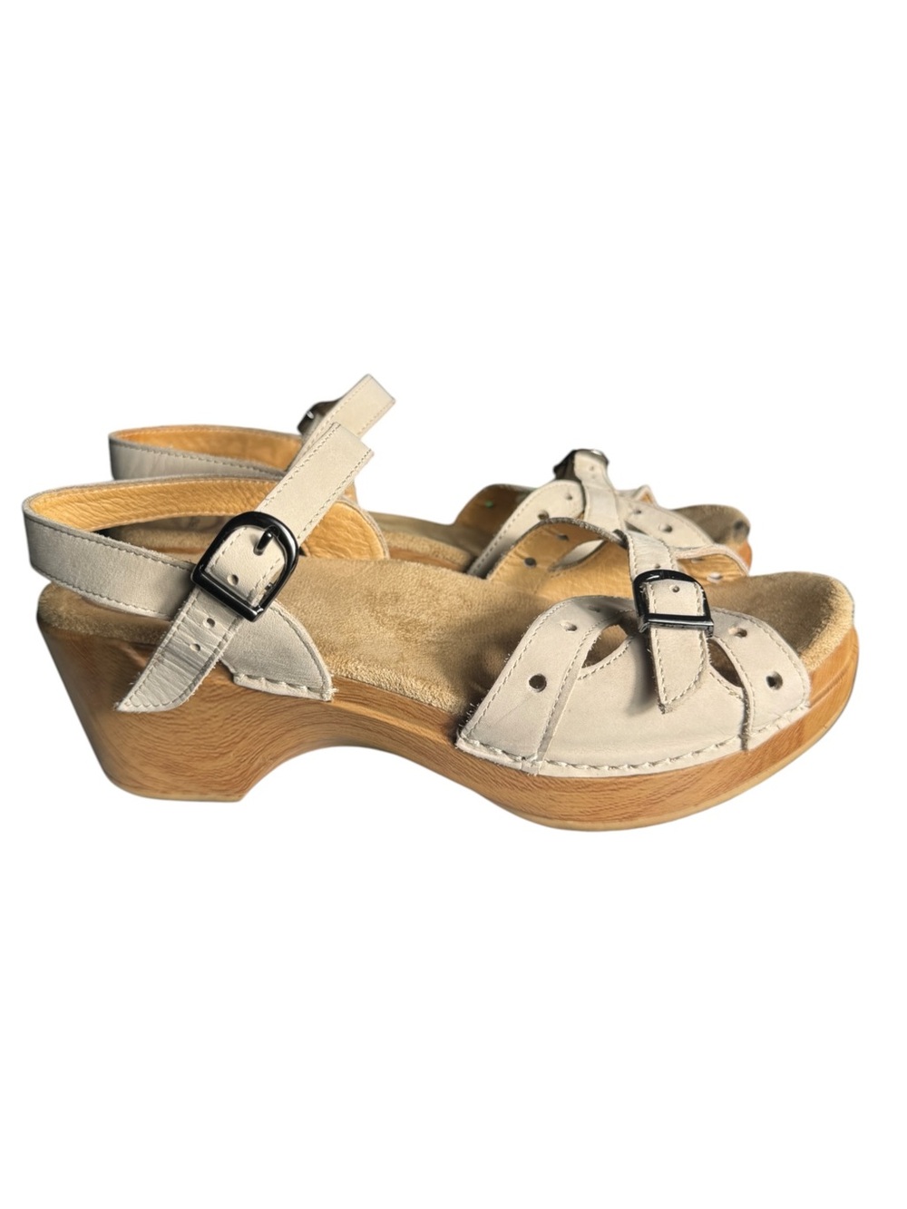 Dansko Sissy Strappy Leather Clog Sandals, Size 37 (6.5-7)